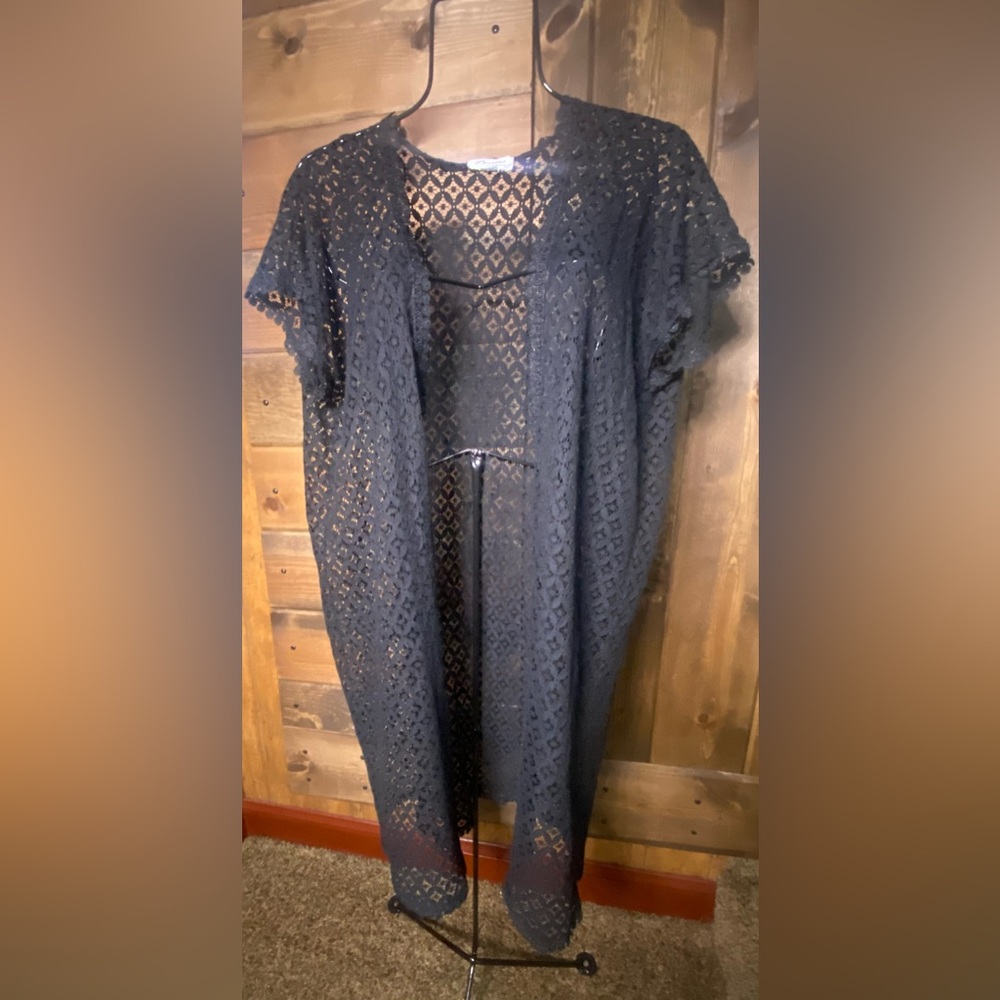 Retro Cruise wear! Black lace coverup Arianna by Howard Beach wear !